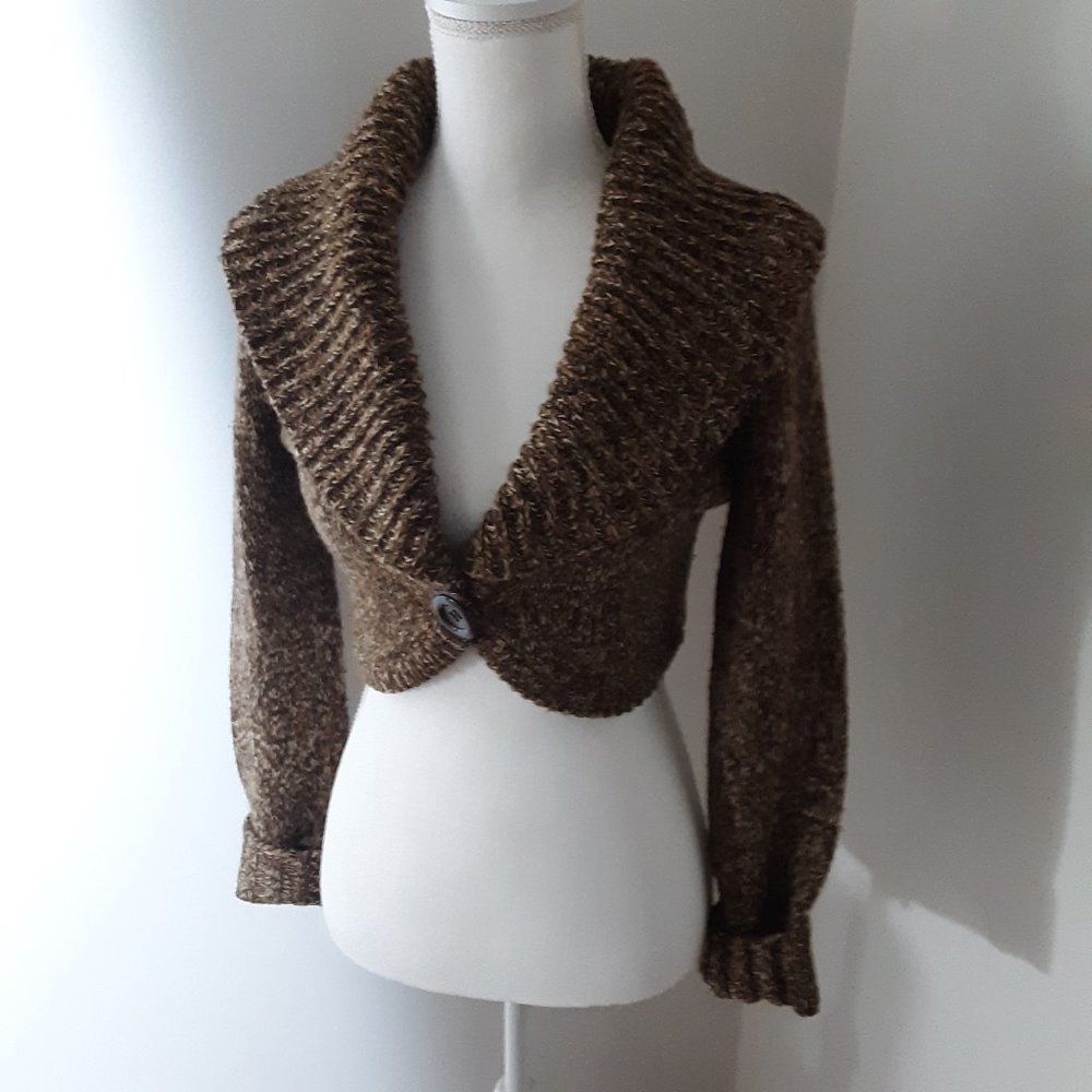 Next Era Brown Tweed Shrug Size L